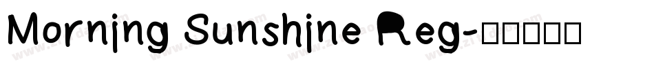 Morning Sunshine Reg字体转换
